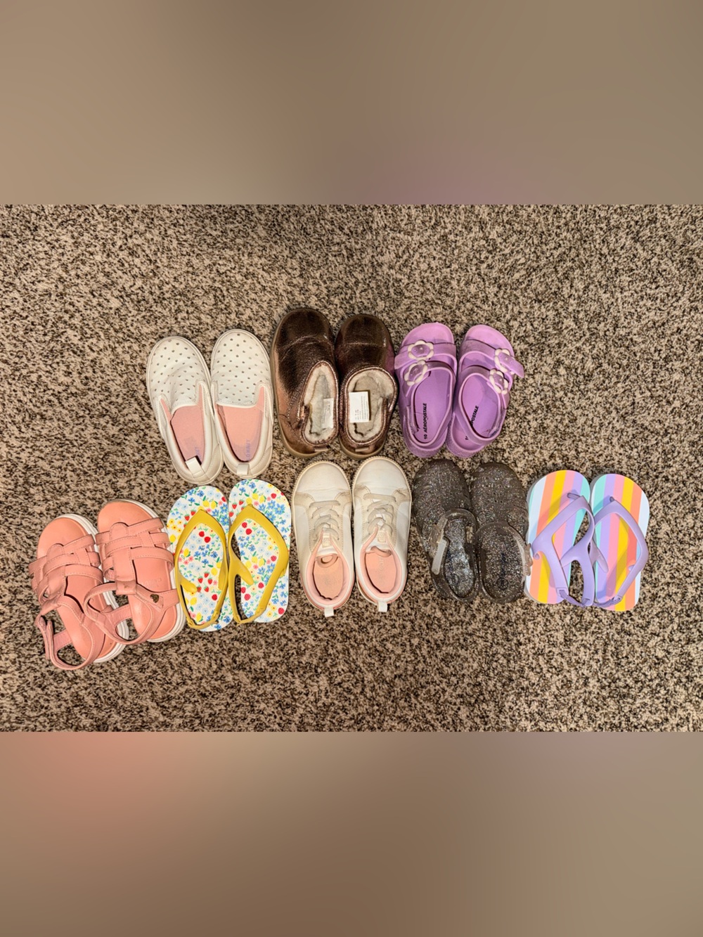 Girls Size 9 & Size 10 Bundle Of Toddler Shoes